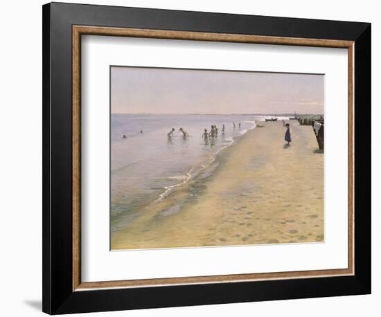 Summer Day at the South Beach of Skagen, 1884-Peder Severin Kröyer-Framed Giclee Print