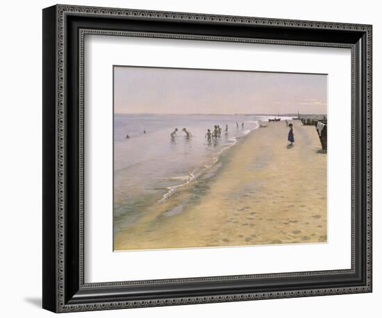 Summer Day at the South Beach of Skagen, 1884-Peder Severin Kröyer-Framed Giclee Print