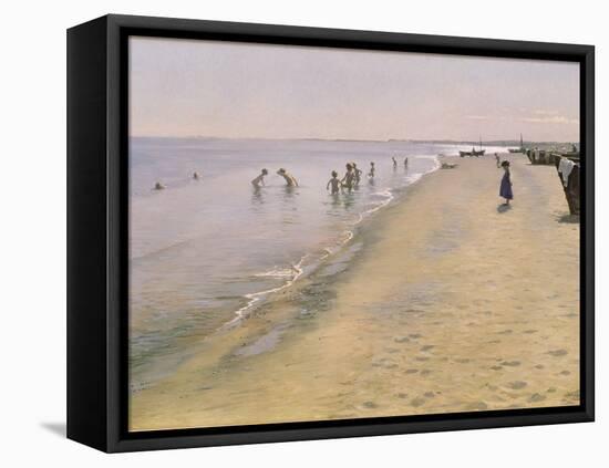 Summer Day at the South Beach of Skagen, 1884-Peder Severin Kröyer-Framed Premier Image Canvas