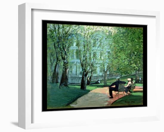 Summer Day, Boston Public Garden, c.1923-George Luks-Framed Giclee Print