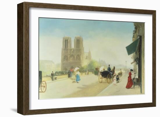 Summer Day near Notre Dame-Emile Friant-Framed Giclee Print