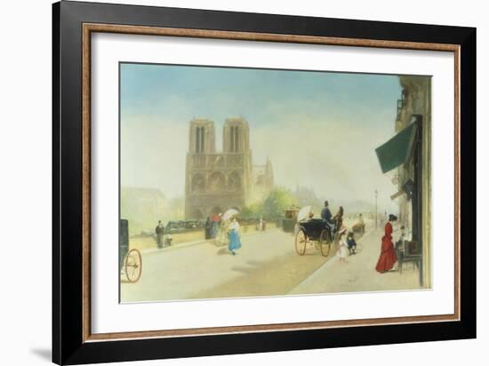 Summer Day near Notre Dame-Emile Friant-Framed Giclee Print