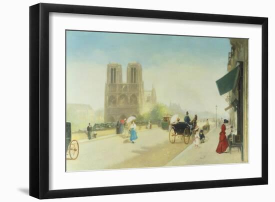 Summer Day near Notre Dame-Emile Friant-Framed Giclee Print