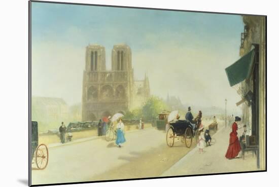 Summer Day near Notre Dame-Emile Friant-Mounted Giclee Print