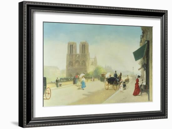 Summer Day near Notre Dame-Emile Friant-Framed Giclee Print