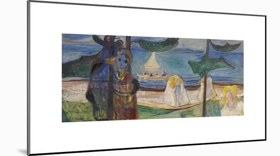 Summer Day or Embrace on the Beach (The Linde Frieze)-Edvard Munch-Mounted Premium Giclee Print