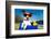 Summer Dog on Bike-Javier Brosch-Framed Photographic Print