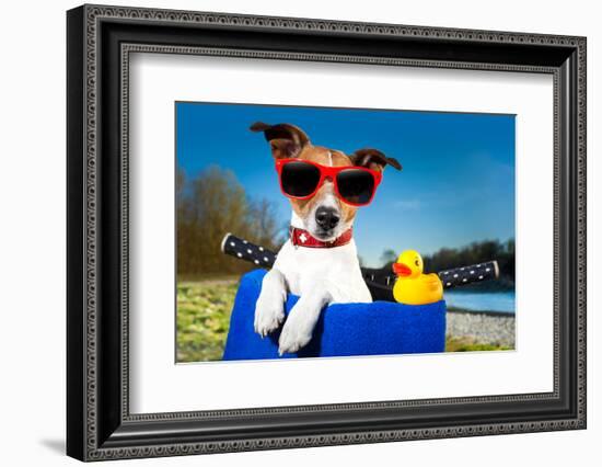 Summer Dog on Bike-Javier Brosch-Framed Photographic Print