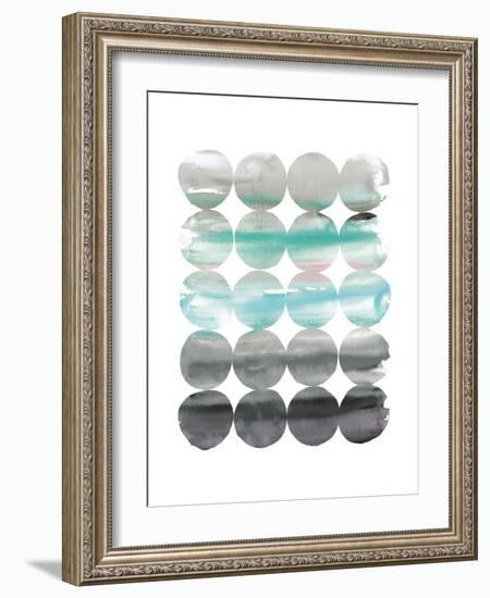 Summer Dots v2 Neutral-Elyse DeNeige-Framed Art Print