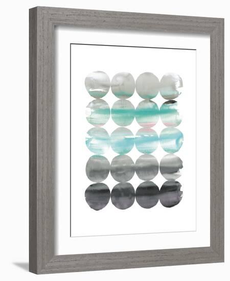 Summer Dots v2 Neutral-Elyse DeNeige-Framed Art Print