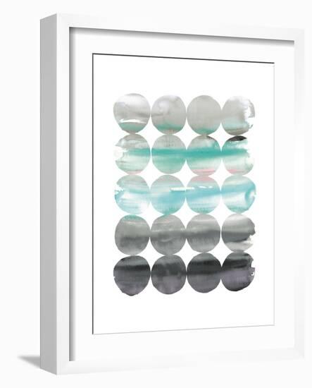 Summer Dots v2 Neutral-Elyse DeNeige-Framed Art Print