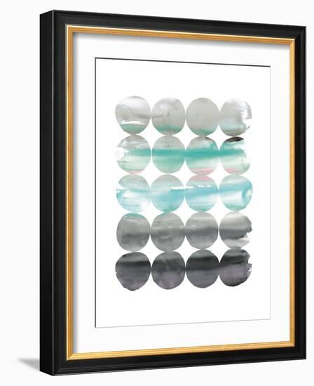 Summer Dots v2 Neutral-Elyse DeNeige-Framed Art Print