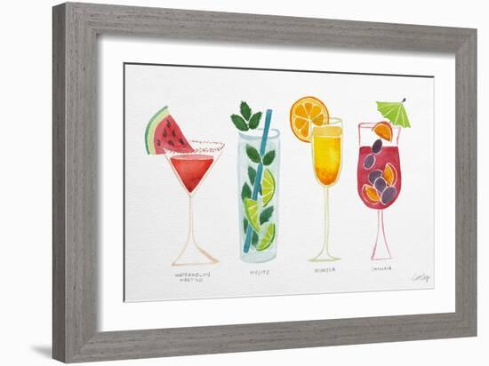 Summer Drinks-Cat Coquillette-Framed Premium Giclee Print