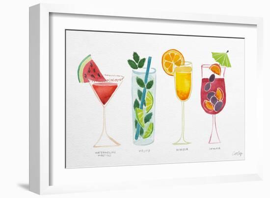 Summer Drinks-Cat Coquillette-Framed Giclee Print