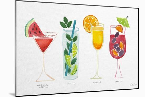 Summer Drinks-Cat Coquillette-Mounted Giclee Print