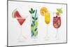 Summer Drinks-Cat Coquillette-Mounted Giclee Print