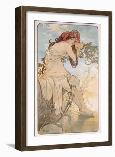 Summer; Ete, C.1896-Alphonse Mucha-Framed Giclee Print