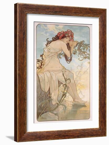 Summer; Ete, C.1896-Alphonse Mucha-Framed Giclee Print