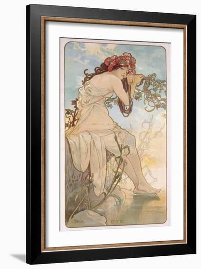 Summer; Ete, C.1896-Alphonse Mucha-Framed Giclee Print