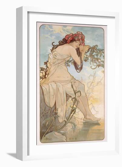 Summer; Ete, C.1896-Alphonse Mucha-Framed Giclee Print