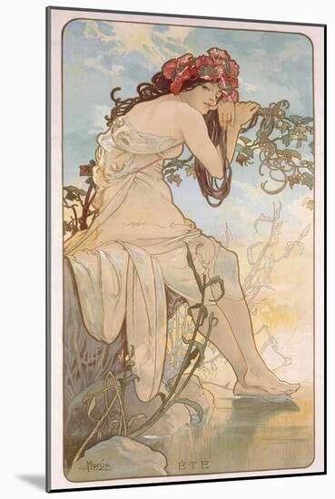 Summer; Ete, C.1896-Alphonse Mucha-Mounted Giclee Print