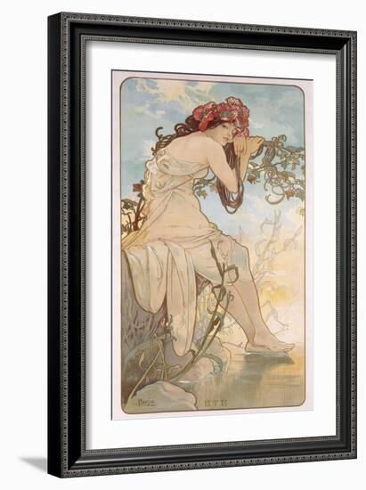 Summer; Ete, C.1896-Alphonse Mucha-Framed Giclee Print