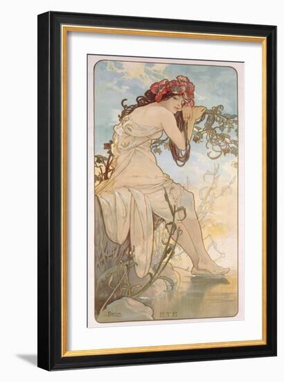 Summer; Ete, C.1896-Alphonse Mucha-Framed Giclee Print