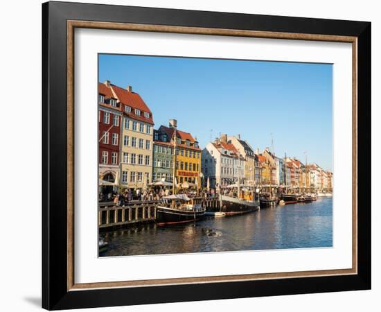 Summer Evening at Nyhavn Harbour, Copenhagen, Denmark, Scandinavia, Europe-Jean Brooks-Framed Photographic Print