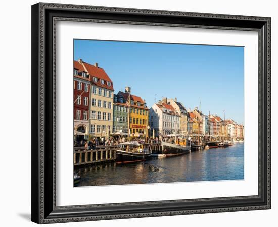 Summer Evening at Nyhavn Harbour, Copenhagen, Denmark, Scandinavia, Europe-Jean Brooks-Framed Photographic Print