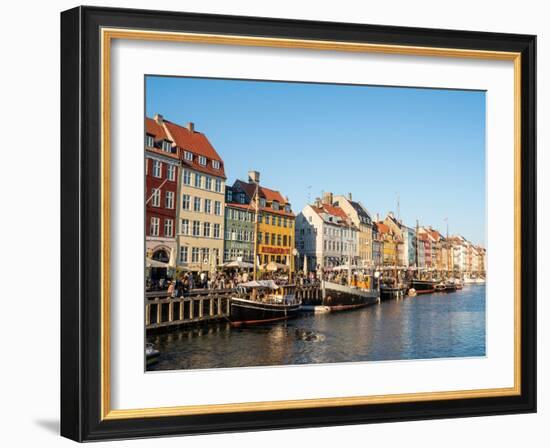 Summer Evening at Nyhavn Harbour, Copenhagen, Denmark, Scandinavia, Europe-Jean Brooks-Framed Photographic Print