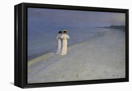 Summer Evening at Skagen (Anna Ancher and Marie Kroyer on the Beach at Skagen), 1893-Peter Severin Kroyer-Framed Premier Image Canvas