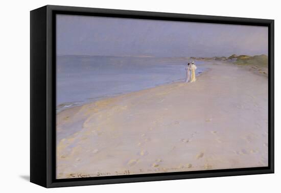 Summer Evening at the South Beach, Skagen, 1893-Peder Severin Kröyer-Framed Premier Image Canvas