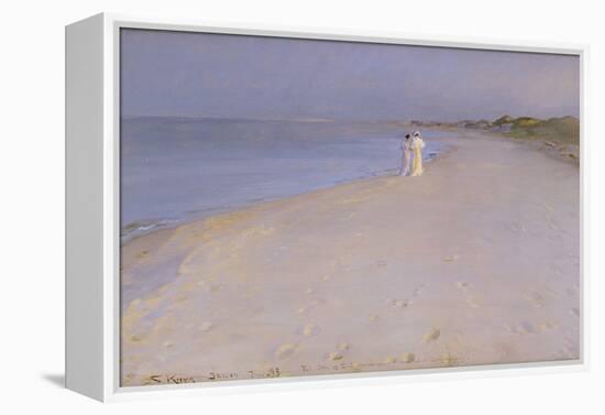 Summer Evening at the South Beach, Skagen, 1893-Peder Severin Kröyer-Framed Premier Image Canvas