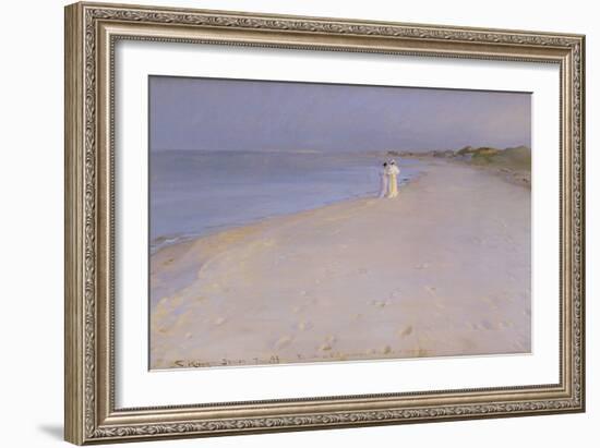 Summer Evening at the South Beach, Skagen, 1893-Peder Severin Kröyer-Framed Giclee Print