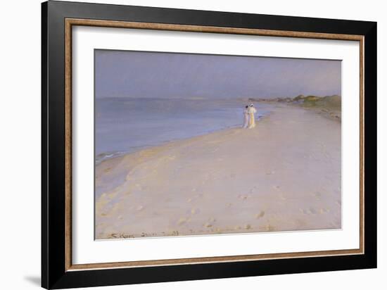 Summer Evening at the South Beach, Skagen, 1893-Peder Severin Kröyer-Framed Giclee Print