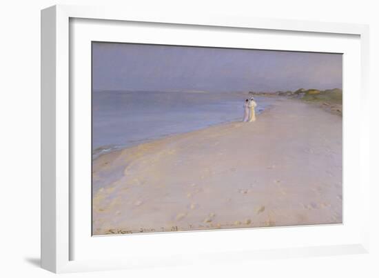 Summer Evening at the South Beach, Skagen, 1893-Peder Severin Kröyer-Framed Giclee Print