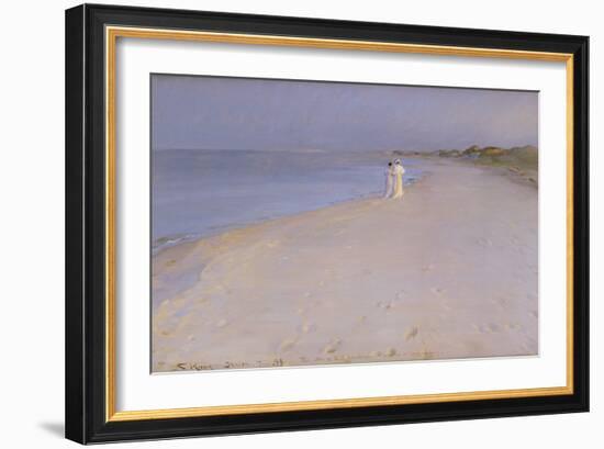 Summer Evening at the South Beach, Skagen, 1893-Peder Severin Kröyer-Framed Giclee Print