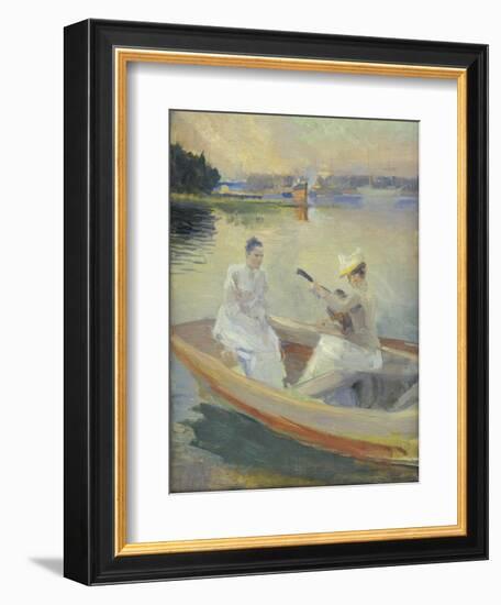 Summer Evening, Borga Harbour. 1889-Albert Edelfelt-Framed Giclee Print