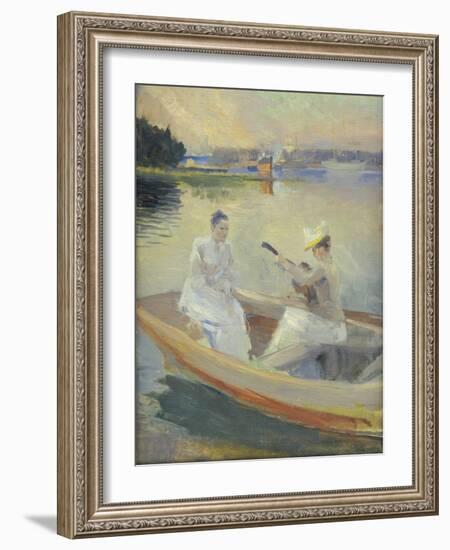 Summer Evening, Borga Harbour. 1889-Albert Edelfelt-Framed Giclee Print