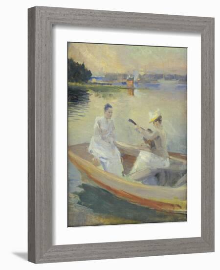 Summer Evening, Borga Harbour. 1889-Albert Edelfelt-Framed Giclee Print