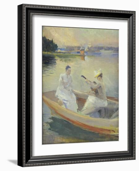 Summer Evening, Borga Harbour. 1889-Albert Edelfelt-Framed Giclee Print