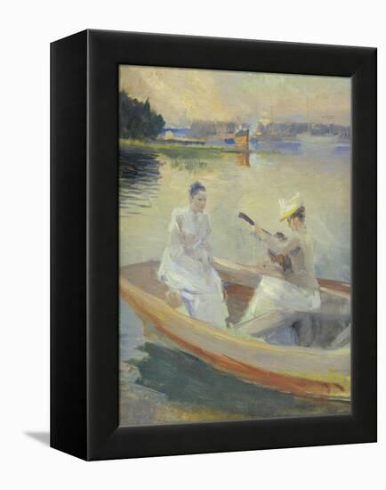 Summer Evening, Borga Harbour, 1889-Albert Edelfelt-Framed Premier Image Canvas