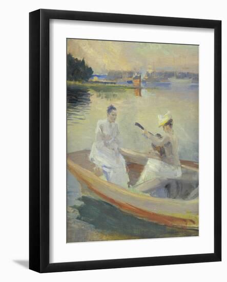 Summer Evening, Borga Harbour, 1889-Albert Edelfelt-Framed Giclee Print