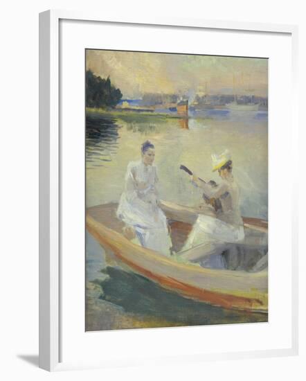 Summer Evening, Borga Harbour, 1889-Albert Edelfelt-Framed Giclee Print