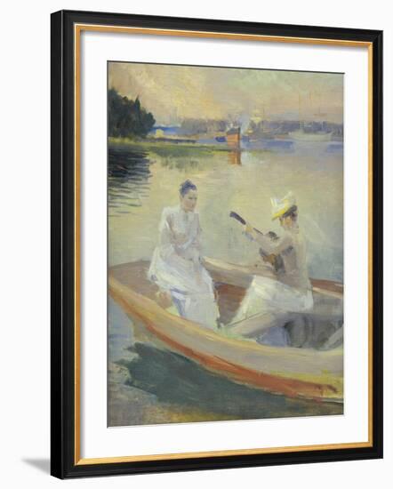 Summer Evening, Borga Harbour, 1889-Albert Edelfelt-Framed Giclee Print