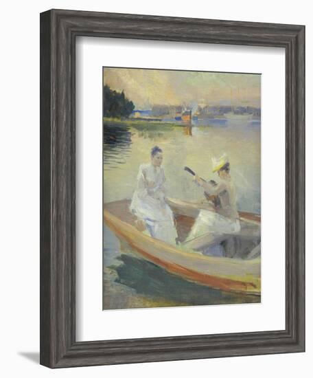 Summer Evening, Borga Harbour, 1889-Albert Edelfelt-Framed Giclee Print