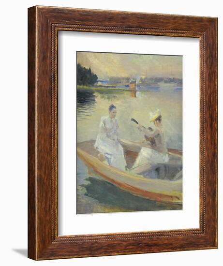 Summer Evening, Borga Harbour, 1889-Albert Edelfelt-Framed Giclee Print