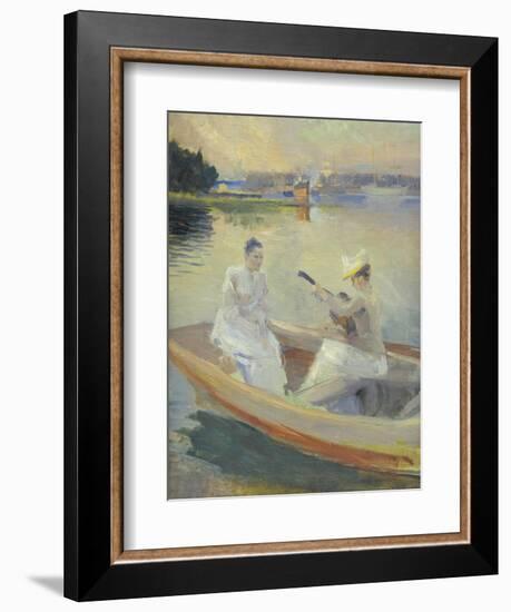 Summer Evening, Borga Harbour, 1889-Albert Edelfelt-Framed Giclee Print