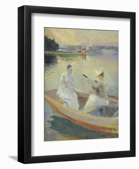 Summer Evening, Borga Harbour, 1889-Albert Edelfelt-Framed Giclee Print