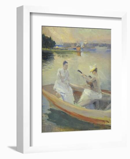 Summer Evening, Borga Harbour, 1889-Albert Edelfelt-Framed Giclee Print